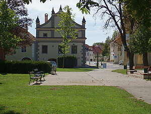 Hadersdorf am Kamp, Rathaus am Hauptplatz, erbaut nach 1574